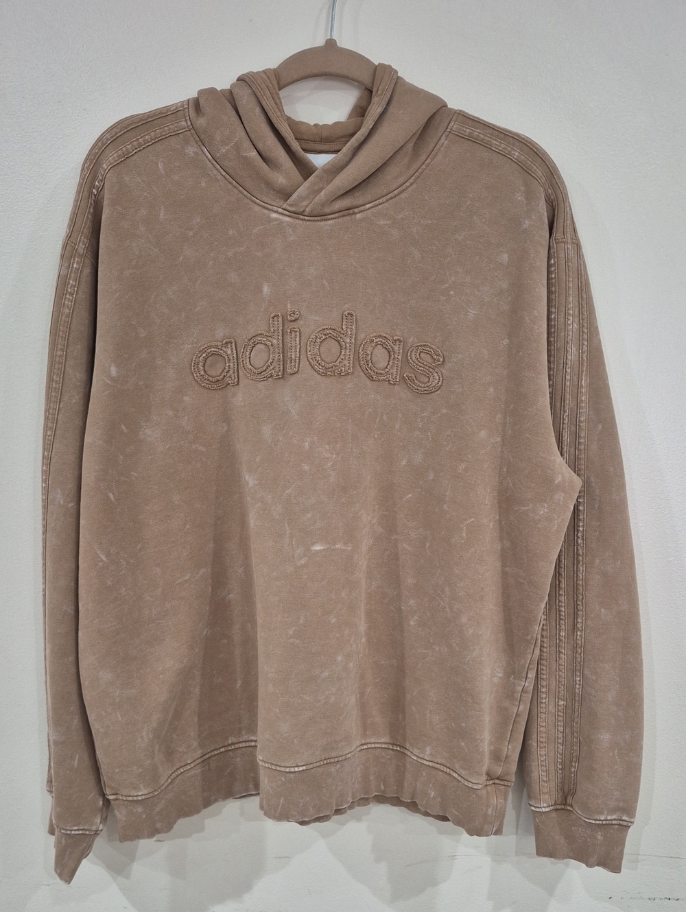 Adidas Washed Hoodie In Cardboard